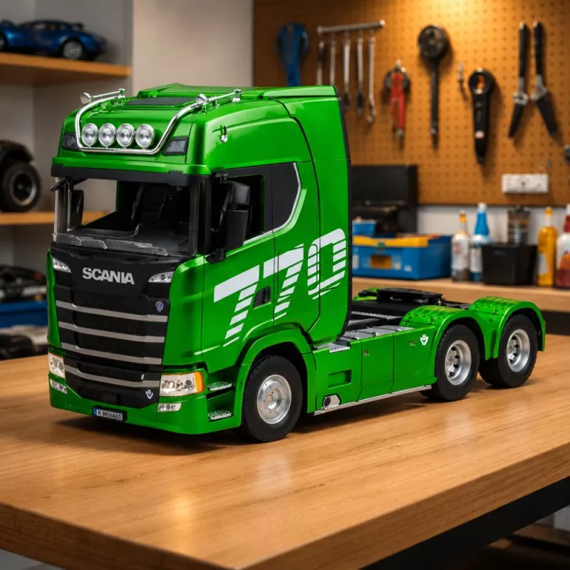Huina Scania Truck diaľkové ovládanie RC zelené 1:18
