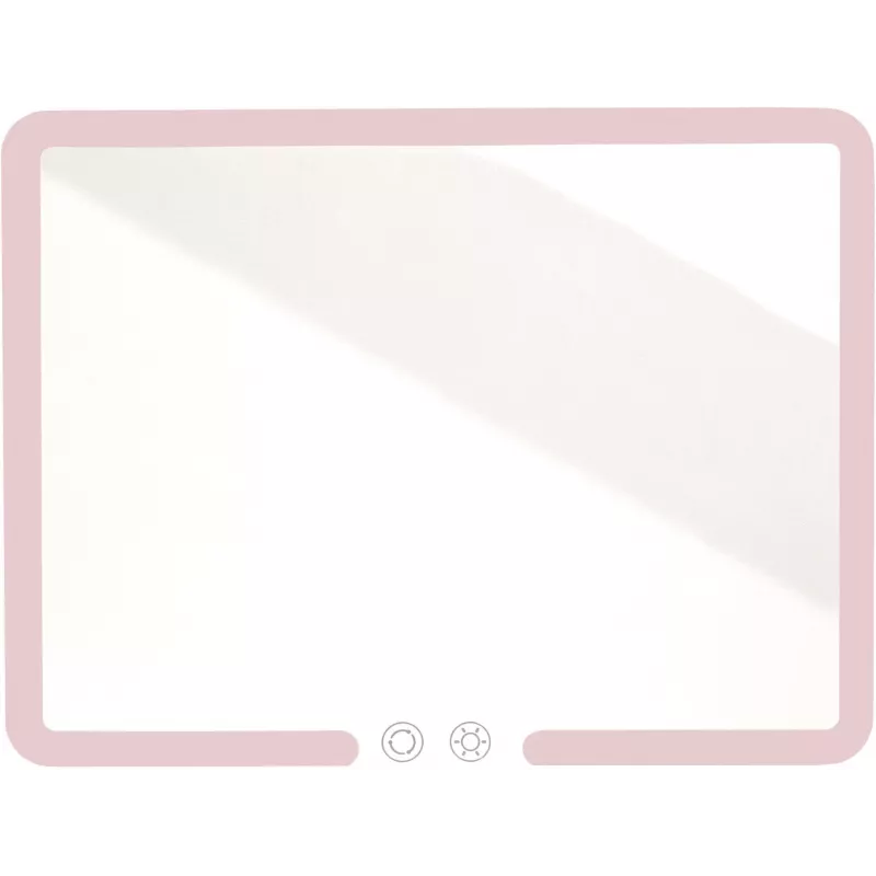 Humanas HS-ML02 LED zrkadlo na líčenie s osvetlením - ružové