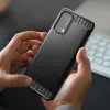 Hurtel Carbon puzdro flexibilný kryt pre OnePlus Nord N200 5G čierna