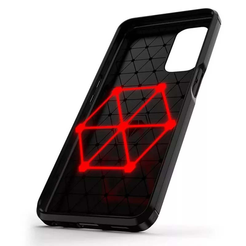 Hurtel Carbon puzdro flexibilný kryt pre OnePlus Nord N200 5G čierna