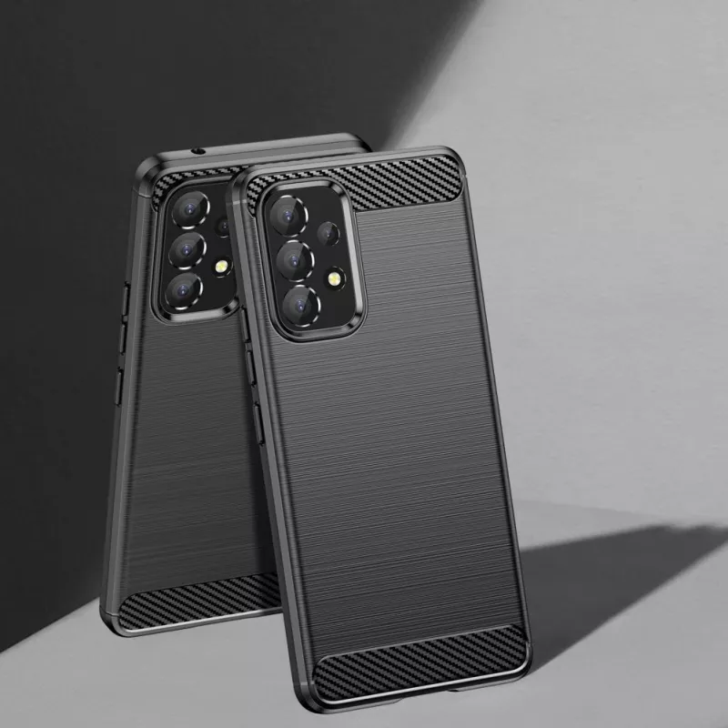 Hurtel Carbon puzdro flexibilný kryt obal pre Samsung Galaxy A53 5G čierny