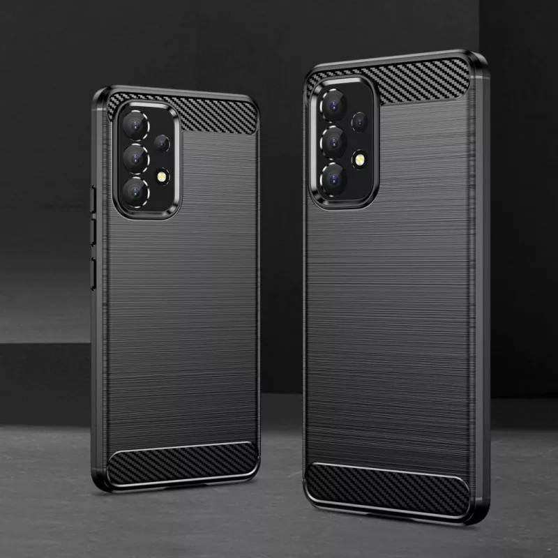 Hurtel Carbon puzdro flexibilný kryt obal pre Samsung Galaxy A53 5G čierny