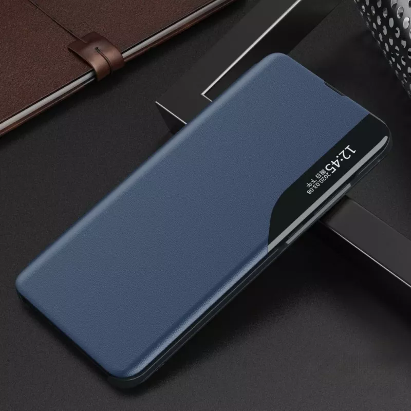 Hurtel Eco Leather View puzdro pre Samsung Galaxy A05s s klopou - modrá