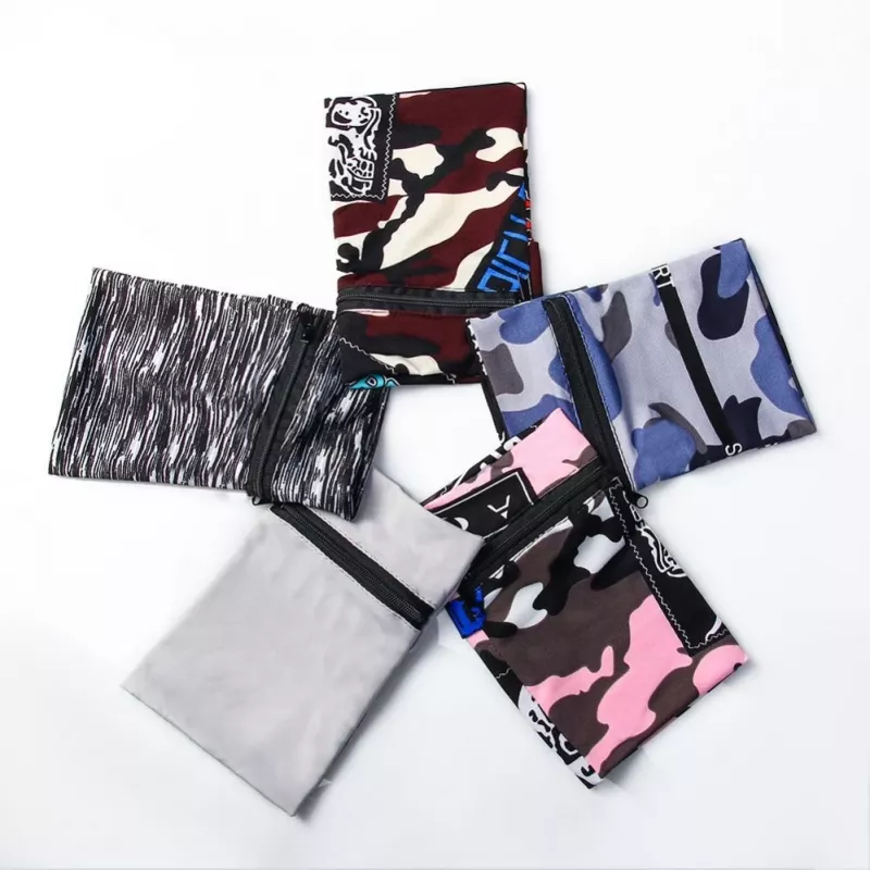 Hurtel látkový náramok na beh a fitness, Camo Blue