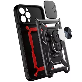 Hurtel Hybrid Armor Camshield puzdro pre Huawei nova Y90, pancierové puzdro s krytom kamery, čierne