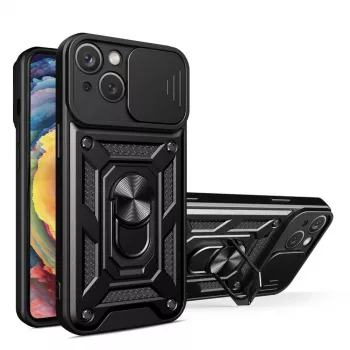 Hurtel Hybrid Armor Camshield puzdro pre Huawei nova Y90, pancierové puzdro s krytom kamery, čierne