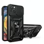 Hurtel Hybrid Armor Camshield puzdro pre Huawei nova Y90, pancierové puzdro s krytom kamery, čierne