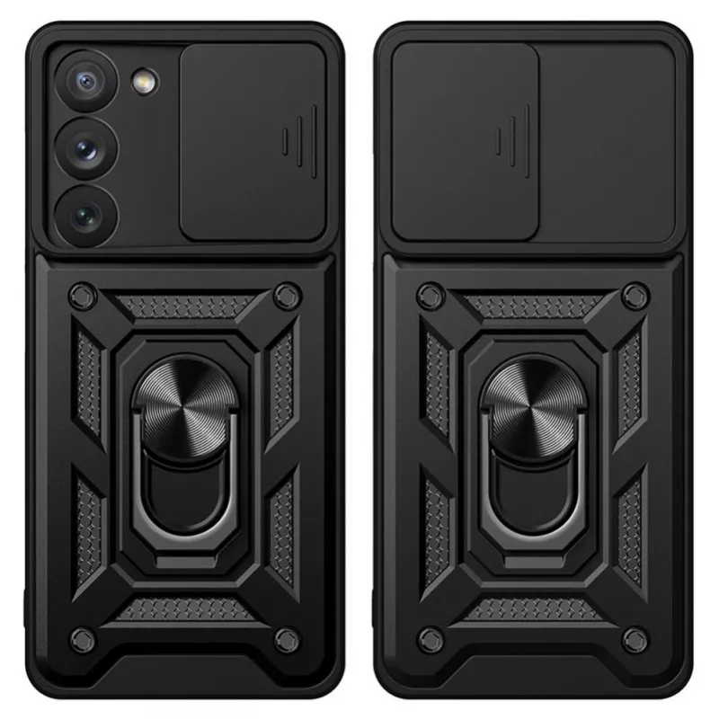 Hurtel Hybrid Armor Camshield puzdro pre Samsung Galaxy A14 - modré