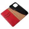 Hurtel Magnet Strap puzdro pre iPhone 13 Pro Max - peňaženka folio s odnímateľným lanyard a príveskom - červené