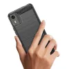 Hurtel Silicone Carbon kryt pre Nokia C12 / C12 Pro / C12 Plus - čierny