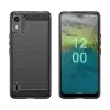 Hurtel Silicone Carbon kryt pre Nokia C12 / C12 Pro / C12 Plus - čierny