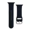 Hurtel silikónový remienok APS pre Apple Watch 38/40/41mm remienok hodinový remienok - čierny