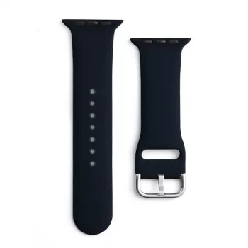 Hurtel silikónový remienok APS pre Apple Watch 38/40/41mm remienok hodinový remienok - čierny