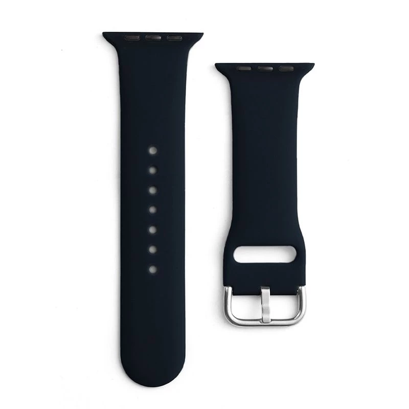 Hurtel silikónový remienok APS pre Apple Watch 38/40/41mm remienok hodinový remienok - čierny