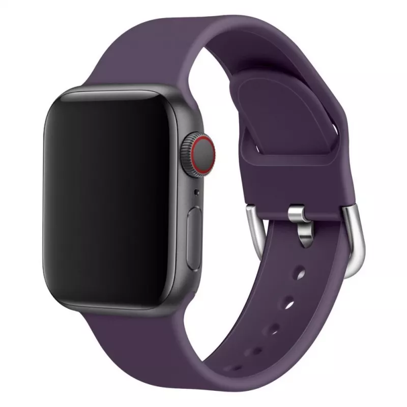 Hurtel silikónový remienok APS pre Apple Watch 38/40/41mm remienok hodinový remienok - čierny