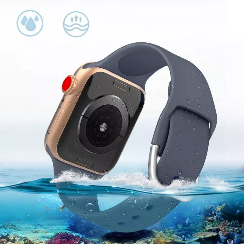 Hurtel silikónový remienok APS pre Apple Watch 38/40/41mm remienok hodinový remienok - čierny