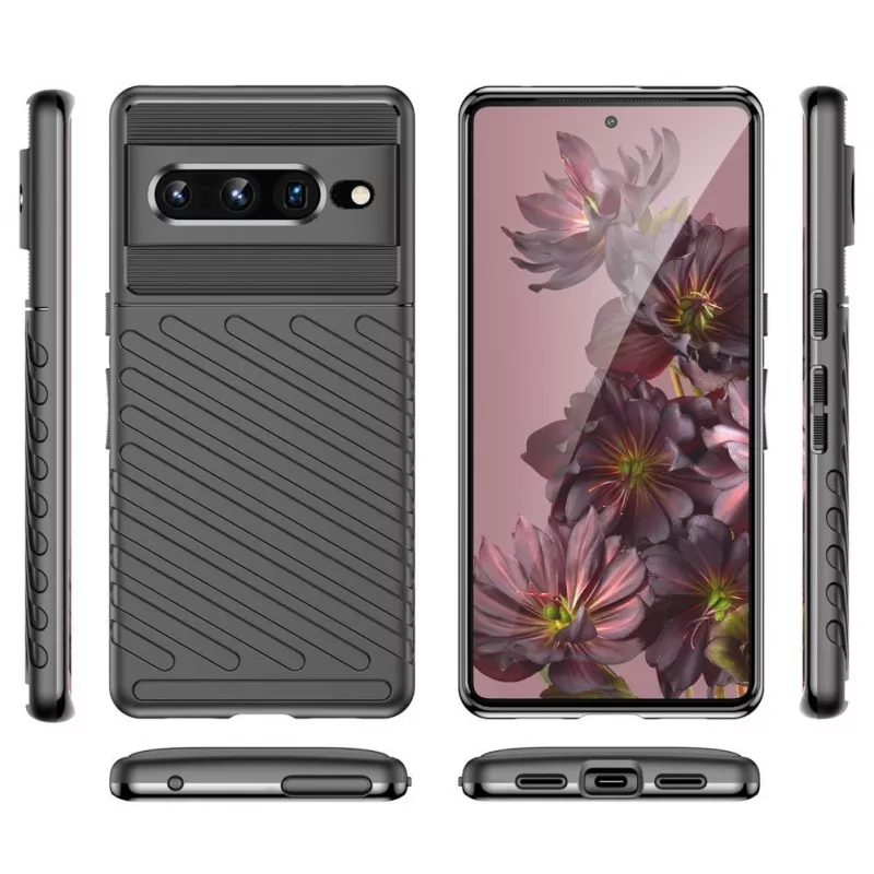 Hurtel Thunder Case flexibilné pancierové puzdro pre Google Pixel 7 Pro čierne