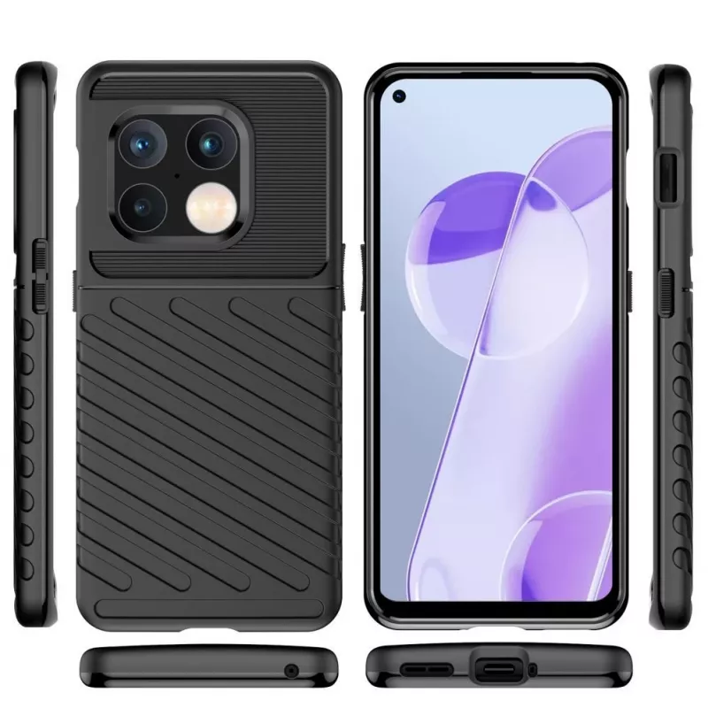Hurtel Thunder puzdro flexibilný pancierový kryt pre OnePlus 10 Pro čierna