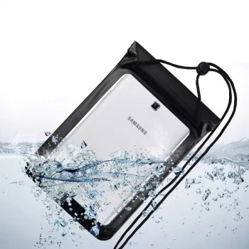 Hurtel univerzálne vodotesné puzdro pre mobil / tablet do 8 palcov čierna