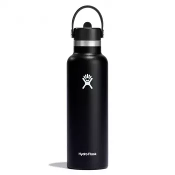Hydro Flask Standard Mouth Flex Straw Cap fľaša na vodu 21 oz (620 ml) čierna