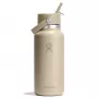 Hydro Flask Wide Mouth 32 oz Flex Straw Cap vákuová izolovaná nerezová fľaša na vodu - Oat