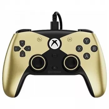 Hyperkin The Competitor káblový ovládač pre Xbox Series X|S, Xbox One a PC, zlatý