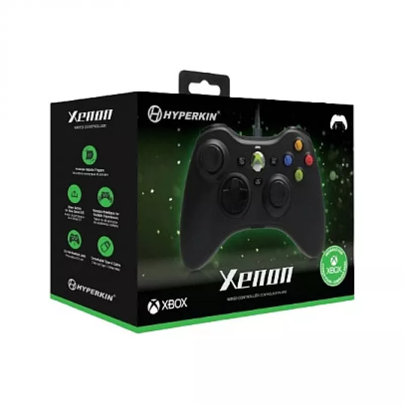 Hyperkin Xenon káblový ovládač pre Xbox Series X|S, Xbox One a PC – čierny