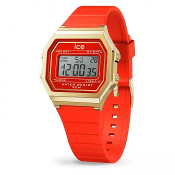 ICE Sunset unisex quartzové hodinky 32 mm gradientový ružový/oranžový/žltý ciferník neónovo ružový silikónový remienok 100 m vodotesné