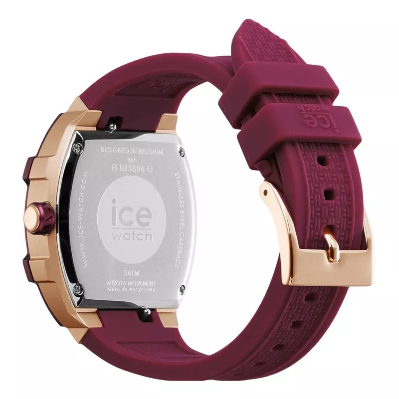 ICE dámske hodinky 23806 (45mm) - ružový silikónový remienok, analógové quartzové, 10 ATM vodotesné