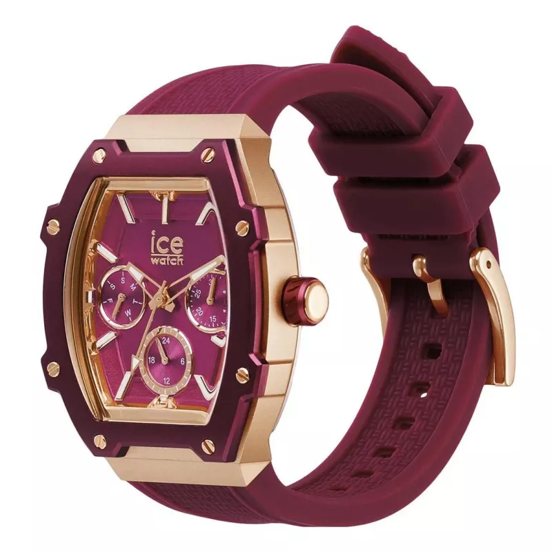 ICE dámske hodinky 23806 (45mm) - ružový silikónový remienok, analógové quartzové, 10 ATM vodotesné