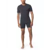 Icebreaker Anatomica S/S Crewe Spodné tričko - Black/Monsoon - veľkosť M