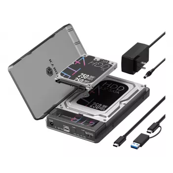 ICY BOX dokovacia a klonovacia stanica pre M.2 NVMe SSD a 2,5/3,5 SATA