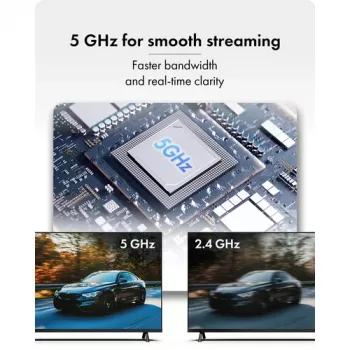 Icy Box IB-WL101 bezdrôtová HDMI sada extenderov - USB-C na HDMI vysielač a prijímač, Full HD 1080p, dosah 30m, čierna