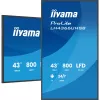IIYAMA LH4366UHSB-B1AG 43 inch 4K UHD Digital Signage displej, VA panel, 500 cd/m², 24/7 prevádzka, Android 9.0, Wi-Fi, 2x 10W reproduktor