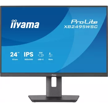 IIYAMA ProLite XB2495WSC-B1 24,1 palca WUXGA IPS 100Hz monitor s USB-C hubom, výškovo nastaviteľný, VESA, reproduktory