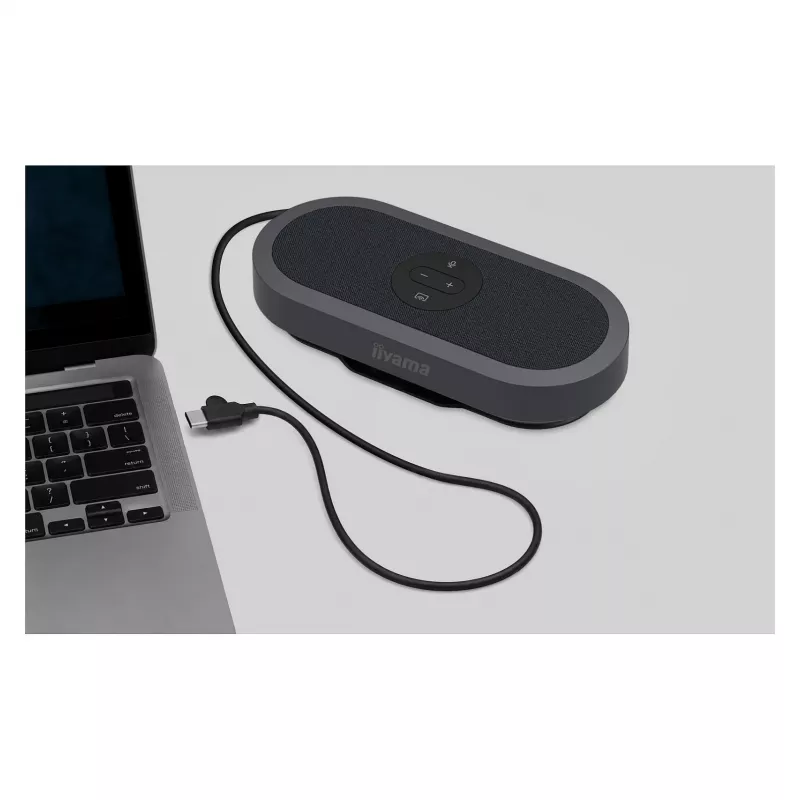 IIYAMA WP-MEET03M bezdrôtový prezentačný vysielač s 8-mikrofónovým poľom, 4K UHD, USB-C, čierny