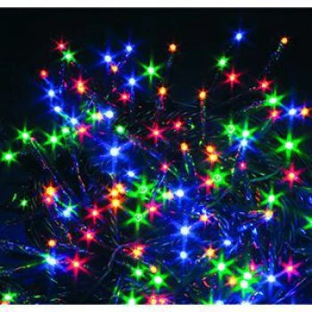 iLike 100 LED viacfarebné svetelné reťaze zelený kábel 3m