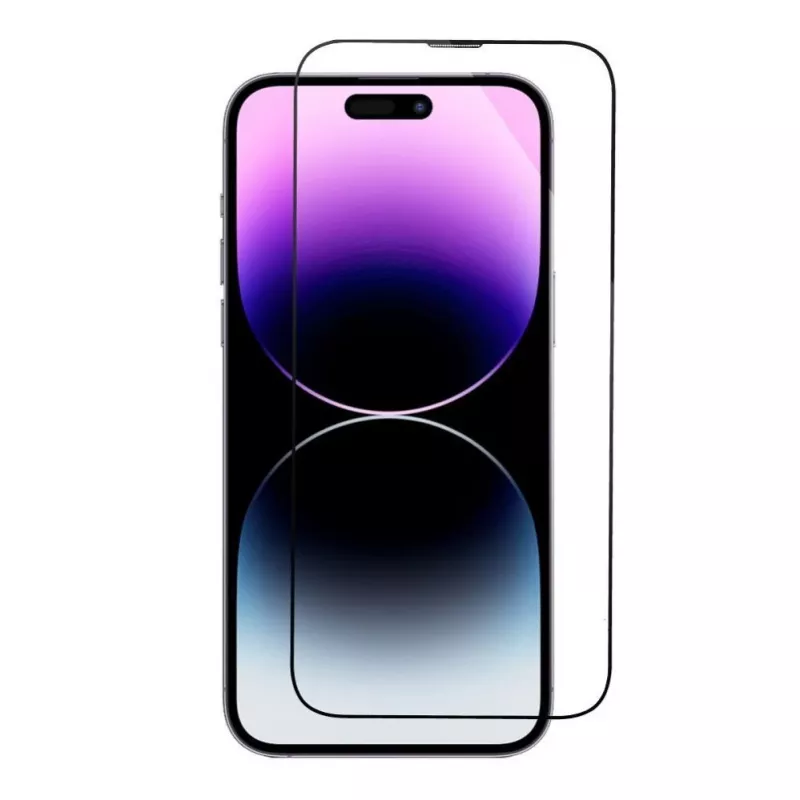 iLike Apple 5D Full Glue tvrdené sklo pre iPhone 13 / 13 Pro / 14 čierna + aplikátor