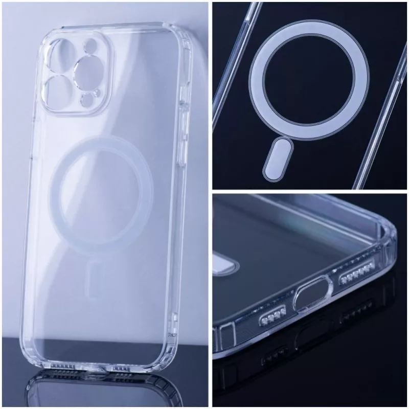 iLike Apple kryt pre iPhone 16 Pro Clear Mag Cover (STR) kompatibilný s MagSafe priehľadný
