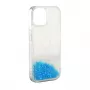 iLike Apple iPhone 11 silikónové puzdro Water Glitter modré