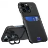 iLike Apple iPhone 14 Pro Max kožené puzdro Stand Case s peňaženkou a stojanom čierne