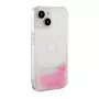 iLike Apple iPhone 14 silikónové puzdro Water Glitter ružové