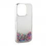 iLike Apple iPhone 15 Plus silikónové puzdro Water Glitter Rainbow