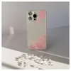 iLike Apple iPhone 15 Pro Max silikónové puzdro Water Glitter ružová