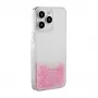 iLike Apple iPhone 15 Pro Max silikónové puzdro Water Glitter ružová