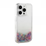 iLike Apple iPhone 15 Pro silikónové puzdro Water Glitter Rainbow