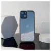 iLike Apple iPhone 15 silikónové puzdro Water Glitter ružová