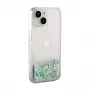 iLike Apple iPhone 15 silikónové puzdro Water Glitter strieborné