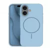 iLike Apple iPhone 16 Soft Touch silikónové puzdro s MagSafe svetlomodré