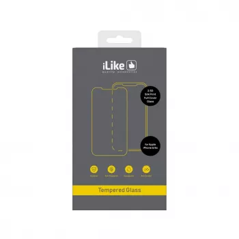 iLike Apple iPhone 6/6S 2.5D Silk Print Full Cover sklenený ochranný kryt displeja - čierny